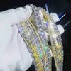 5mm Diamons Moissanite Chains Gold Iced Out Tennis Chain for Men Women Fashion Jewelry Hip Hop Necklace