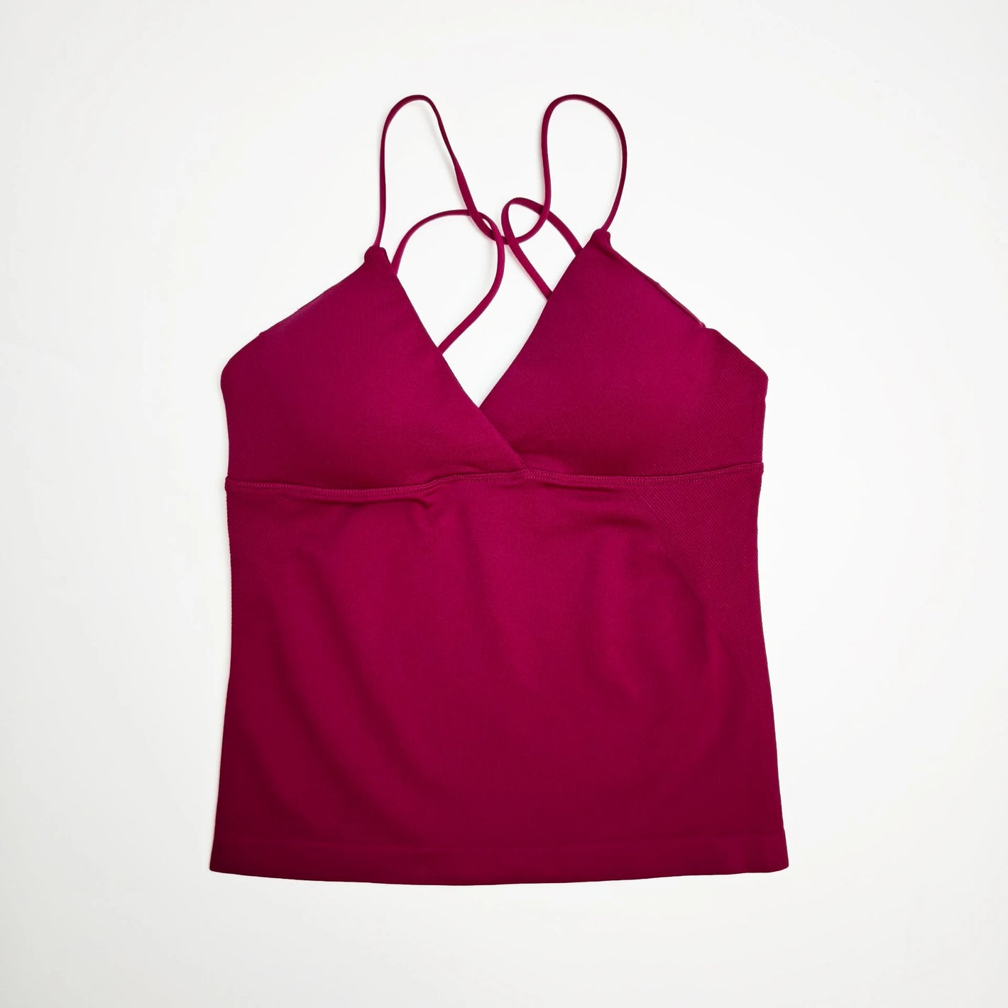 NCLAGEN Vision Twist Front Longline Top Women's Seamless Thin Straps Yoga Gym Workout Vest Running Tank Tops Fitness Clothing