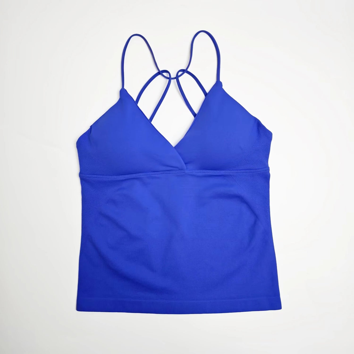 NCLAGEN Vision Twist Front Longline Top Women's Seamless Thin Straps Yoga Gym Workout Vest Running Tank Tops Fitness Clothing